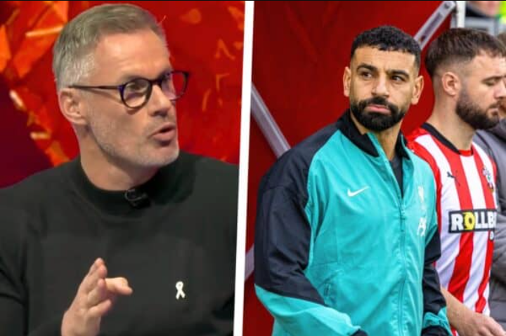 Jamie Carragher criticizes Mohamed Salah for distracting attention from Liverpool's priorities with his contract comments, emphasizing the club's focus on winning the Premier League.